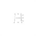 H-Profil Kunststoff 10-10,8mm transparent (L=3m)