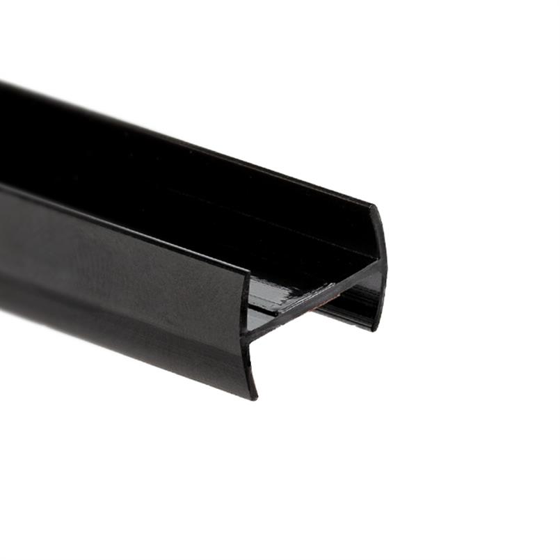 H-Profil Kunststoff 12-12,8 mm schwarz (L=3m)