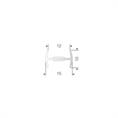 H-Profil Kunststoff 12-12,8 mm transparent (L=3m)
