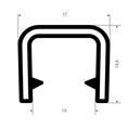 Kantenschutzprofil blau 11-12mm /BxH=17x14,4mm (L=50m)