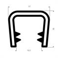 Kantenschutzprofil blau 8-10mm /BxH= 17x15mm (L=50m)