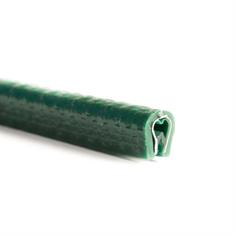 Kantenschutzprofil mit Stahleinlage für 4,5-6,0mm Bleche mit Dichtlippe  seitlich Farbe signalschwarz - Kantenschutzprofil & Kederband