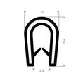 Kantenschutzprofil dunkelgrau 1-4mm /BxH=10x14,5mm (L=50m)