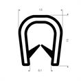 Kantenschutzprofil dunkelgrau 4-5mm /BxH= 13x15mm (L=50m)