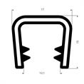 Kantenschutzprofil dunkelgrau 8-10mm /BxH= 17x15mm (L=50m)
