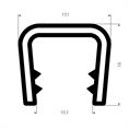 Kantenschutzprofil gold 8-10mm /BxH=17x15mm (L=50m)