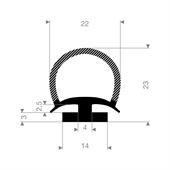 Kederprofil BxH=22x23mm (L=10m)