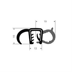 Klemmprofil 12mm / BxH=19x16mm (L=25m)