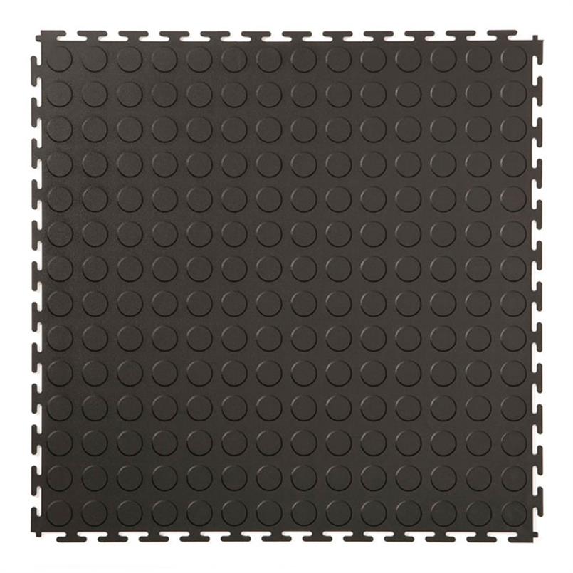 Klickfliese mit Noppen schwarz 500x500x4,5mm