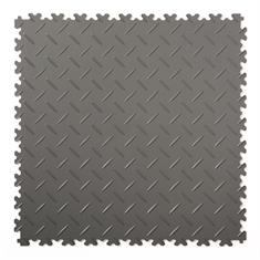 Klickfliese Riffelblech dunkelgrau 500x500x4mm