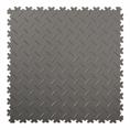 Klickfliese Riffelblech dunkelgrau ECO 520x520x4mm