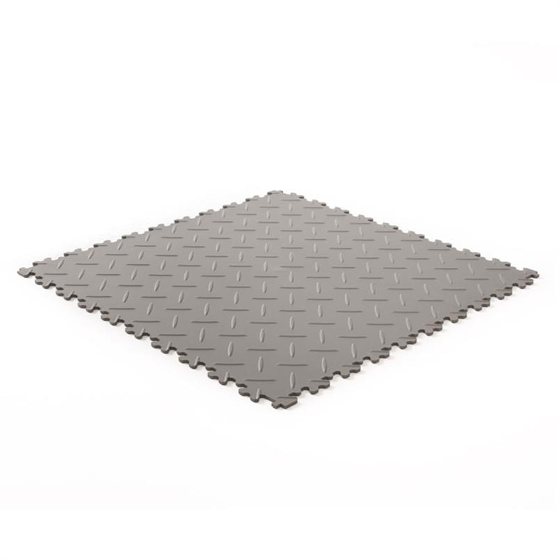 Klickfliese Riffelblech dunkelgrau ECO 520x520x4mm