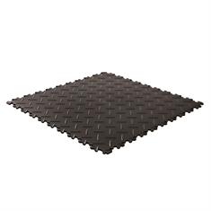 Klickfliese Riffelblech schwarz ECO 520x520x4mm