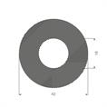 Moosgummi EPDM Schlauchprofil D=18x42mm (L=10m)