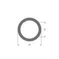 Moosgummi EPDM Schlauchprofil D=20x26mm (L=10m)