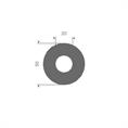 Moosgummi EPDM Schlauchprofil D=20x45mm (L=25m)