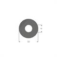 Moosgummi EPDM Schlauchprofil D=8x22mm (L=25m)