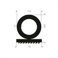 Moosgummi Kederprofil selbstklebend BxH=12x13,5mm (L=50m)