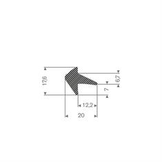 Moosgummi Profil BxH=20x17,6mm (L=50m)