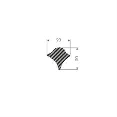 Moosgummi D-Profil selbstklebend BxH=20x20mm (L=25m) - Technikplaza