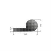 Moosgummi Profil BxH=30x15mm (L=25m)