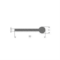 Moosgummi Profil BxH=32x7mm (L=50m)