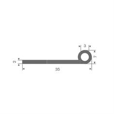 Moosgummi Profil BxH=35x7mm (L=50m)