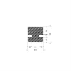 Moosgummi Profil BxH=50x50mm (L=25m)