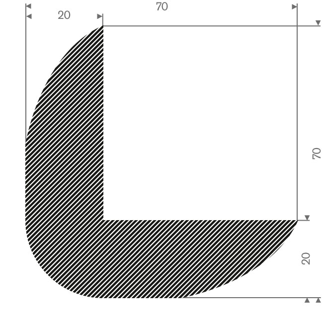 Moosgummi Profil BxH=70x70mm (L=10m)