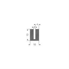 Moosgummi U-Profil 2mm / BxH=10x13mm (L=50m)