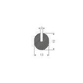 Moosgummi U-Profil 2mm/ BxH=13x15mm (L=50m)