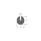 Moosgummi U-Profil 2mm/ BxH=13x15mm (L=50m)