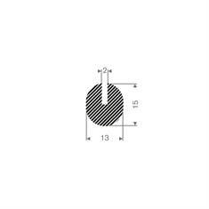 Moosgummi U-Profil 2mm/ BxH=13x15mm (L=50m)