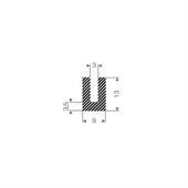 Moosgummi U-Profil 3mm/ BxH=9x13mm (L=50m)