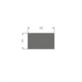Moosgummi Vierkantprofil BxH= 25x15mm (L=25m)