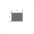 Moosgummi Vierkantprofil BxH= 25x20mm (L=25m)
