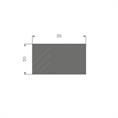 Moosgummi Vierkantprofil BxH= 35x20mm (L=25m)