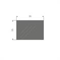 Moosgummi Vierkantprofil BxH= 35x25mm (L=25m)