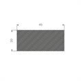 Moosgummi Vierkantprofil BxH= 45x20mm (L=25m)