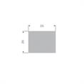 Moosgummi Vierkantprofil grau BxH=25x20mm (L=25m)