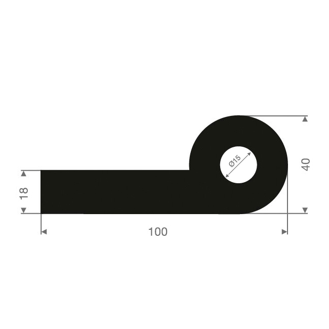 Notenprofil BxH=100x40mm (L=15m)