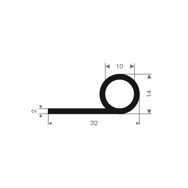 Notenprofil BxH= 32x14mm (L=50m)