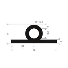 Notenprofil BxH= 62x25mm (L=25m)