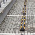 Parkplatzbegrenzung schwarz/gelb LxBxH=1865x155x100mm