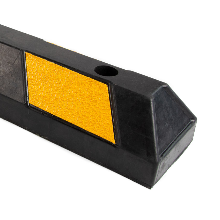 Parkplatzbegrenzung Salamander reflektierend schwarz/gelb Höhe 100mm 1200x150mm 