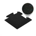 Puzzlematte premium Eckstück schwarz/blau 15mm