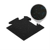 Puzzlematte premium Eckstück schwarz/blau 15mm