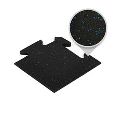 Puzzlematte premium Eckstück schwarz/blau 15mm