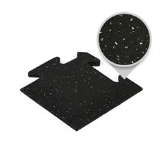 Puzzlematte premium Eckstück schwarz/grau 15mm