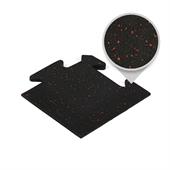 Puzzlematte premium Eckstück schwarz/rot 15mm
